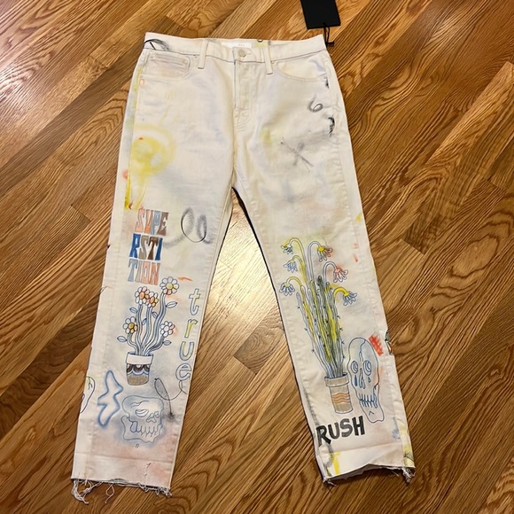 NWT MOTHER The Scapper Cuff Ankle Fray in Superstition size 29 - Picture 6 of 16